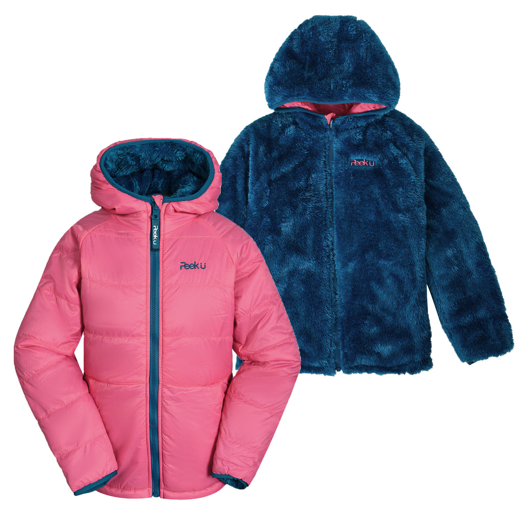CLOVER - Girls' Reversible Sherpa Jacket